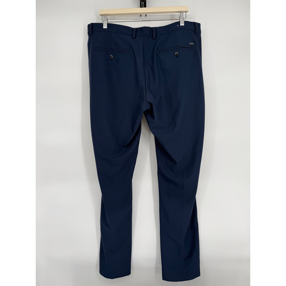 Greg Norman Mens Navy Blue Slim Fit Performance Chino Trousers Size 38 - Picture 6 of 11